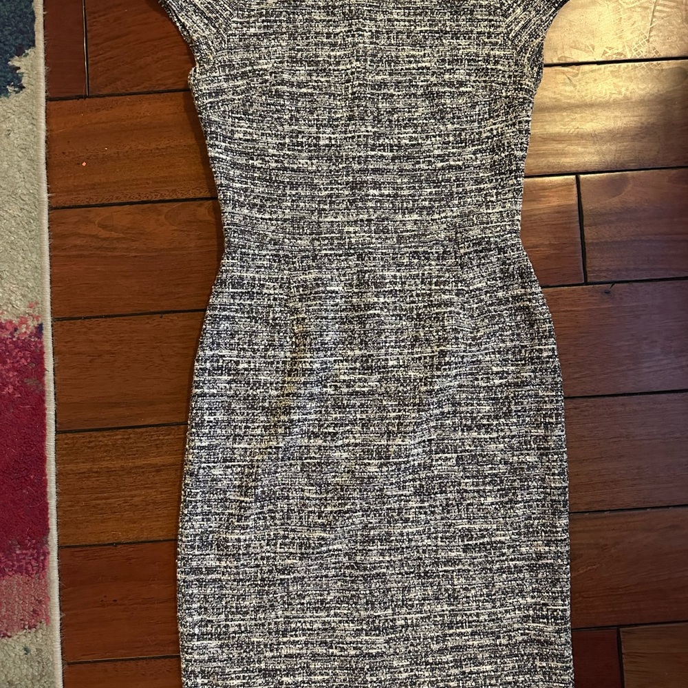 Love Fire Black and White Sheath Midi Dress
